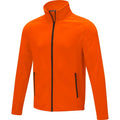 Orange - Side - Elevate Essentials Mens Zelus Fleece Jacket