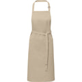 Oatmeal - Front - Unisex Adult Andrea Adjustable Neck Strap Apron