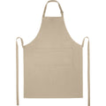 Oatmeal - Side - Unisex Adult Andrea Adjustable Neck Strap Apron