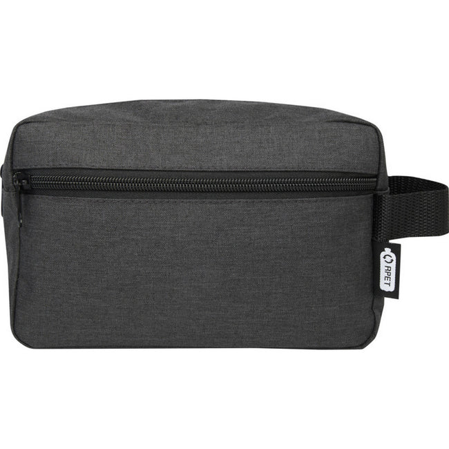 Heather Charcoal - Front - Ross Recycled Polyester 1.5L Toiletry Bag