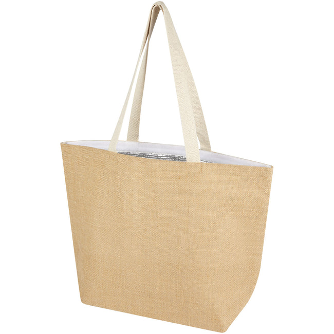 Natural - Front - Juta Plain Jute 12L Cooler Tote Bag