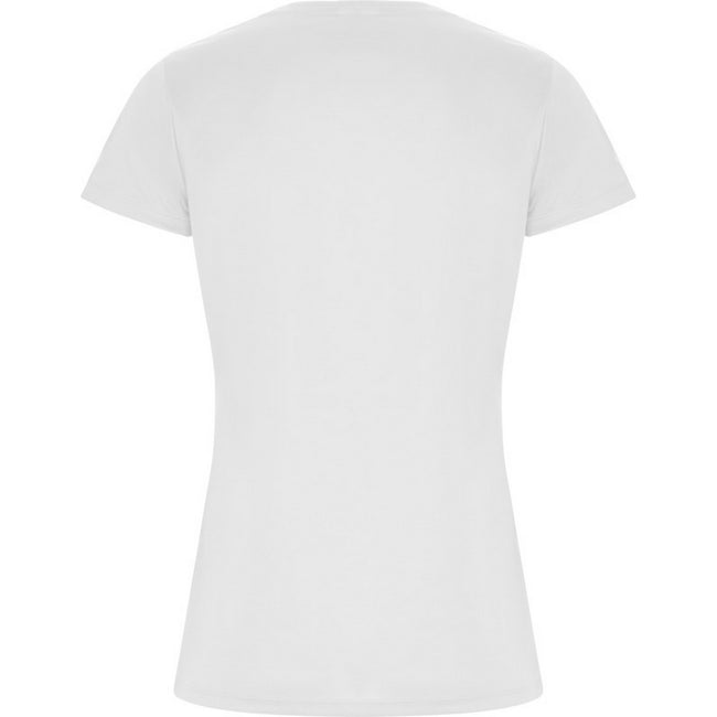 White - Back - Roly Womens-Ladies Imola Sports T-Shirt