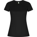 Solid Black - Front - Roly Womens-Ladies Imola Sports T-Shirt