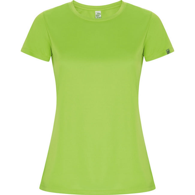 Lime - Front - Roly Womens-Ladies Imola Sports T-Shirt