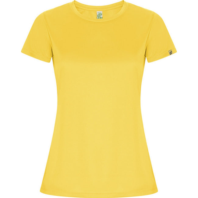 Yellow - Front - Roly Womens-Ladies Imola Sports T-Shirt