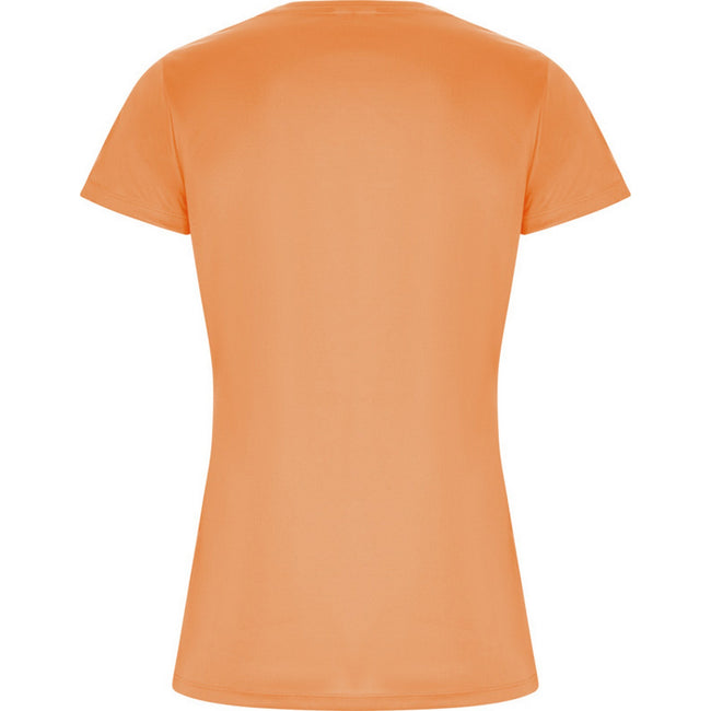 Fluorescent Orange - Back - Roly Womens-Ladies Imola Sports T-Shirt