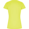 Fluorescent Yellow - Back - Roly Womens-Ladies Imola Sports T-Shirt