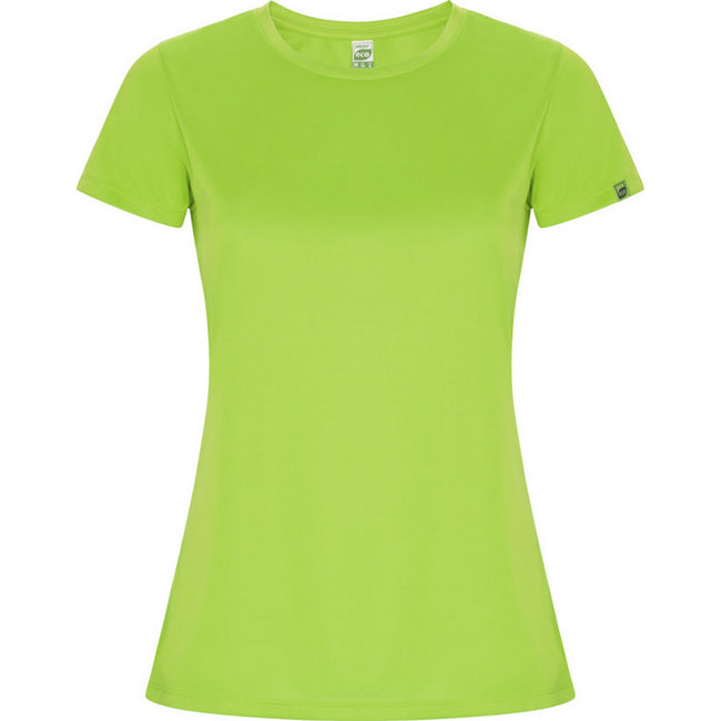 Fluorescent Green - Front - Roly Womens-Ladies Imola Sports T-Shirt