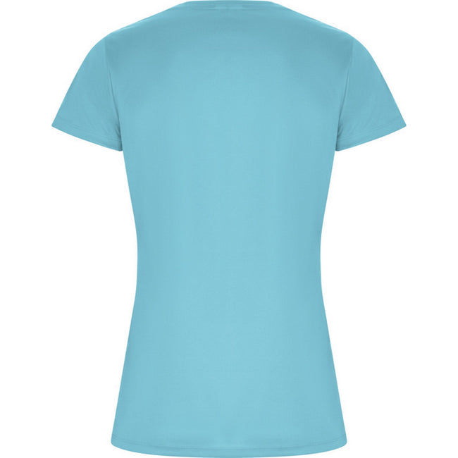 Turquoise - Back - Roly Womens-Ladies Imola Sports T-Shirt