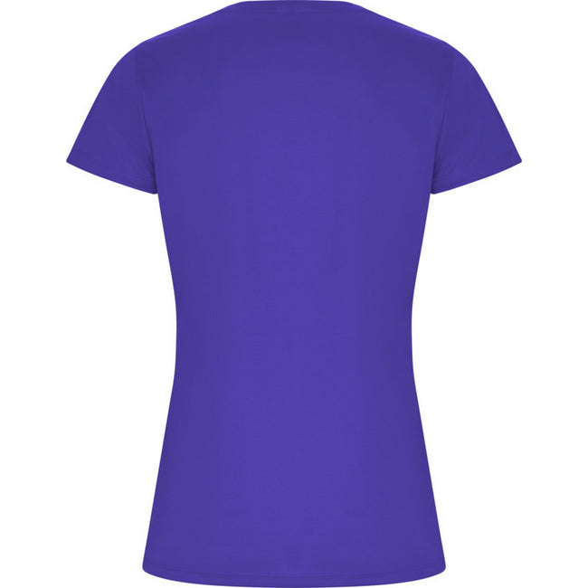 Mauve - Back - Roly Womens-Ladies Imola Sports T-Shirt