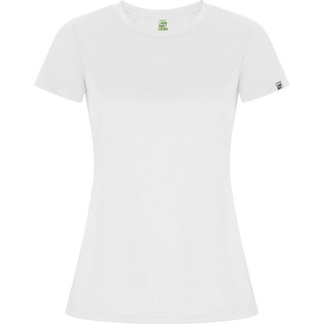 White - Front - Roly Womens-Ladies Imola Sports T-Shirt