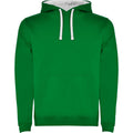 Kelly Green-White - Front - Roly Childrens-Kids Urban Drawstring Hoodie