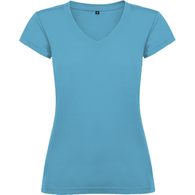 Turquoise - Front - Roly Womens-Ladies Victoria T-Shirt