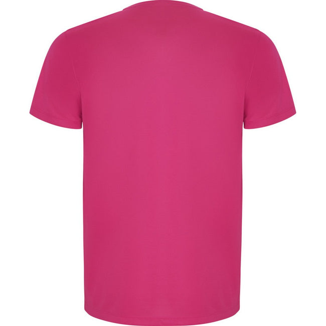 Fluorescent Pink - Back - Roly Mens Imola Short-Sleeved Sports T-Shirt