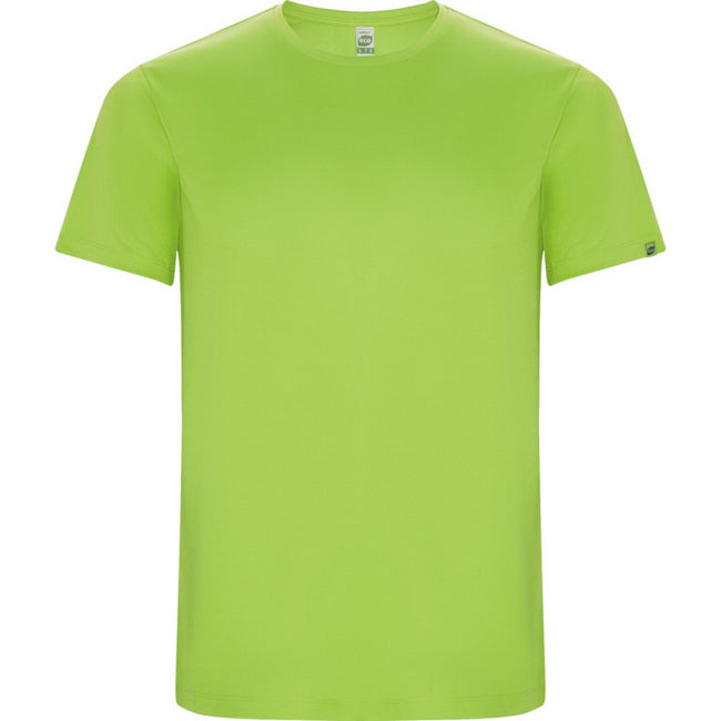 Lime - Front - Roly Mens Imola Short-Sleeved Sports T-Shirt