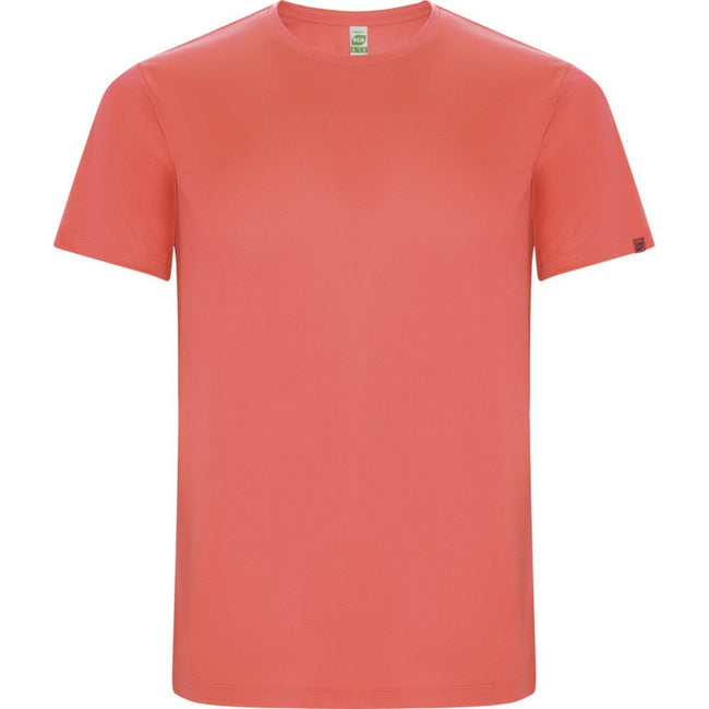 Fluorescent Coral - Front - Roly Mens Imola Short-Sleeved Sports T-Shirt