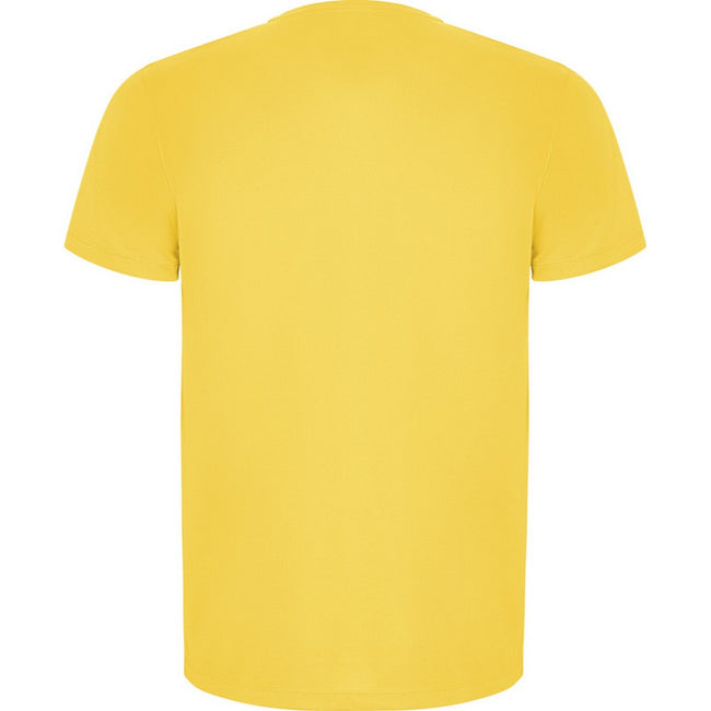 Yellow - Back - Roly Mens Imola Short-Sleeved Sports T-Shirt