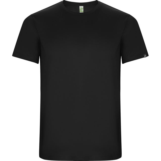 Solid Black - Front - Roly Mens Imola Short-Sleeved Sports T-Shirt