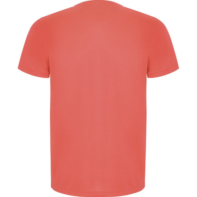 Fluorescent Coral - Back - Roly Mens Imola Short-Sleeved Sports T-Shirt