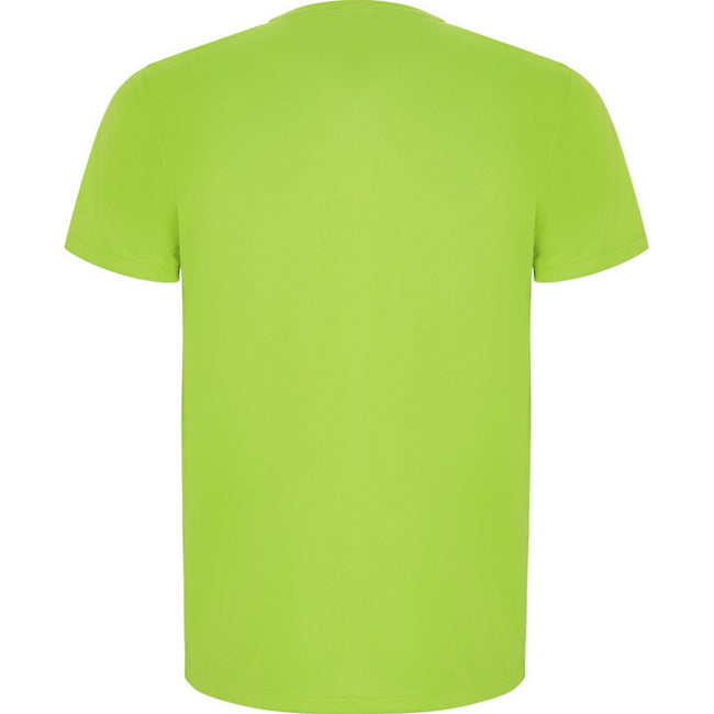 Fluorescent Green - Back - Roly Mens Imola Short-Sleeved Sports T-Shirt