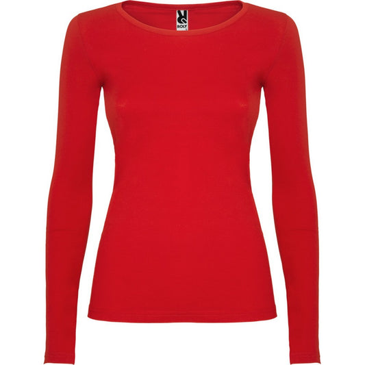 Red - Front - Roly Womens-Ladies Extreme Long-Sleeved T-Shirt