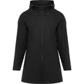 Solid Black - Front - Roly Womens-Ladies Sitka Waterproof Raincoat