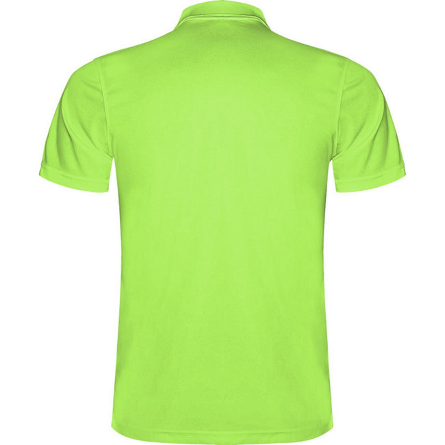 Lime-Lime Green - Back - Roly Childrens-Kids Monzha Polo Shirt