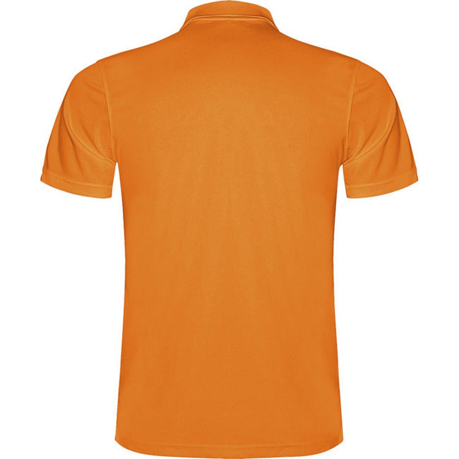 Fluorescent Orange - Back - Roly Childrens-Kids Monzha Polo Shirt