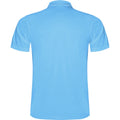 Turquoise - Back - Roly Childrens-Kids Monzha Polo Shirt