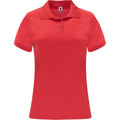 Red - Front - Roly Womens-Ladies Monzha Short-Sleeved Sports Polo Shirt