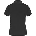 Solid Black - Back - Roly Womens-Ladies Monzha Short-Sleeved Sports Polo Shirt