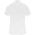 White - Back - Roly Womens-Ladies Monzha Short-Sleeved Sports Polo Shirt