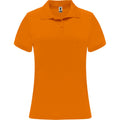 Fluorescent Orange - Front - Roly Womens-Ladies Monzha Short-Sleeved Sports Polo Shirt