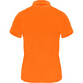 Fluorescent Orange - Back - Roly Womens-Ladies Monzha Short-Sleeved Sports Polo Shirt
