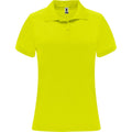 Fluorescent Yellow - Front - Roly Womens-Ladies Monzha Short-Sleeved Sports Polo Shirt