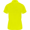 Fluorescent Yellow - Back - Roly Womens-Ladies Monzha Short-Sleeved Sports Polo Shirt