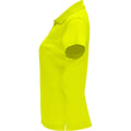 Fluorescent Yellow - Side - Roly Womens-Ladies Monzha Short-Sleeved Sports Polo Shirt