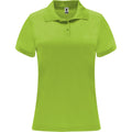 Lime-Lime Green - Front - Roly Womens-Ladies Monzha Short-Sleeved Sports Polo Shirt