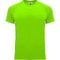 Fluro Green - Front - Roly Childrens-Kids Bahrain Sports T-Shirt