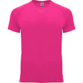 Fluorescent Pink - Front - Roly Childrens-Kids Bahrain Sports T-Shirt