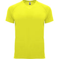 Fluro Yellow - Front - Roly Childrens-Kids Bahrain Sports T-Shirt