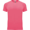 Fluorescent Lady Pink - Front - Roly Childrens-Kids Bahrain Sports T-Shirt