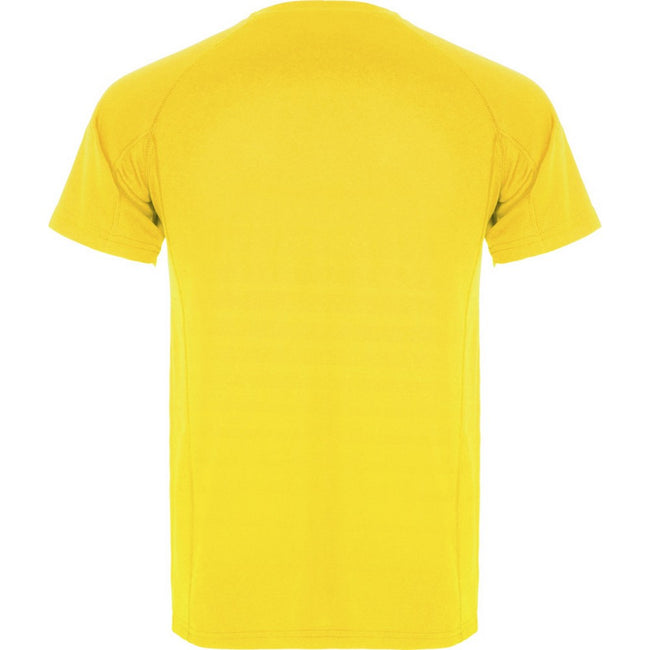 Yellow - Back - Roly Childrens-Kids Montecarlo Sports T-Shirt