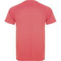 Fluorescent Coral - Back - Roly Childrens-Kids Montecarlo Sports T-Shirt
