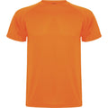 Fluro Orange - Front - Roly Childrens-Kids Montecarlo Sports T-Shirt