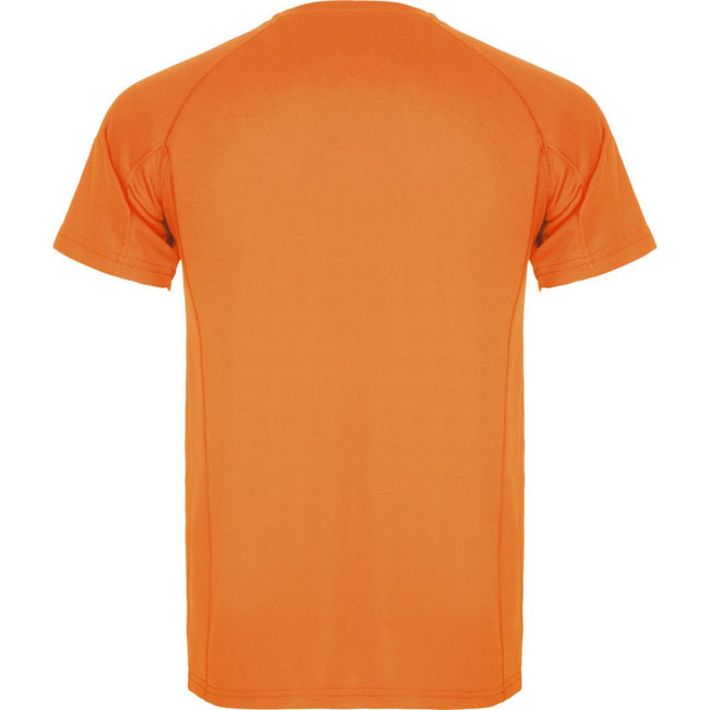 Fluro Orange - Back - Roly Childrens-Kids Montecarlo Sports T-Shirt