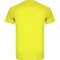 Fluro Yellow - Back - Roly Childrens-Kids Montecarlo Sports T-Shirt