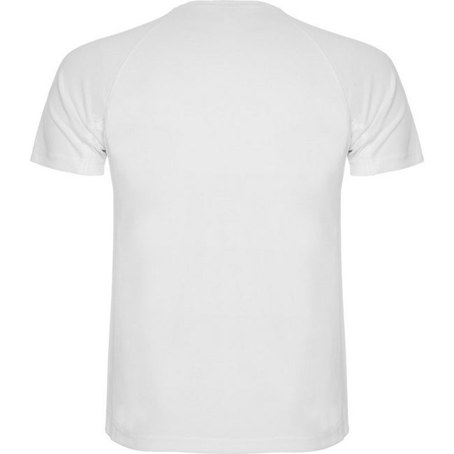 White - Back - Roly Childrens-Kids Montecarlo Sports T-Shirt
