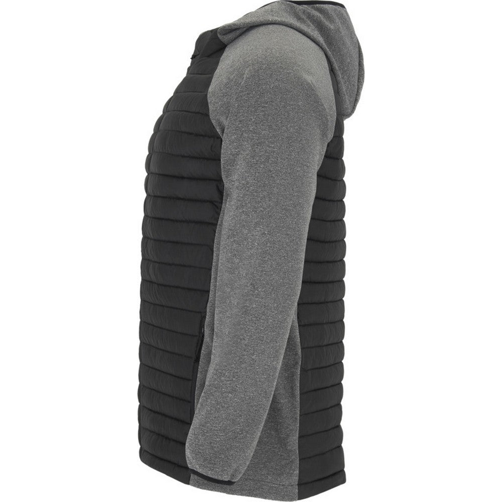 Solid Black-Black Heather - Lifestyle - Roly Unisex Adult Minsk Insulated Padded Jacket