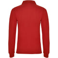 Red - Back - Roly Womens-Ladies Estrella Long-Sleeved Polo Shirt